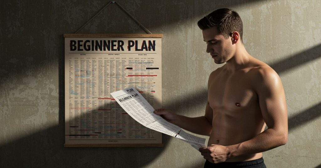 A man focused on his fitness journey