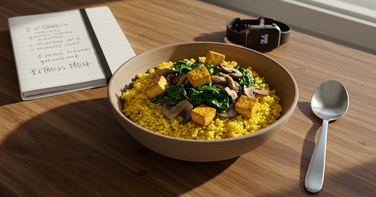 A bowl of cooked millet grains served warm