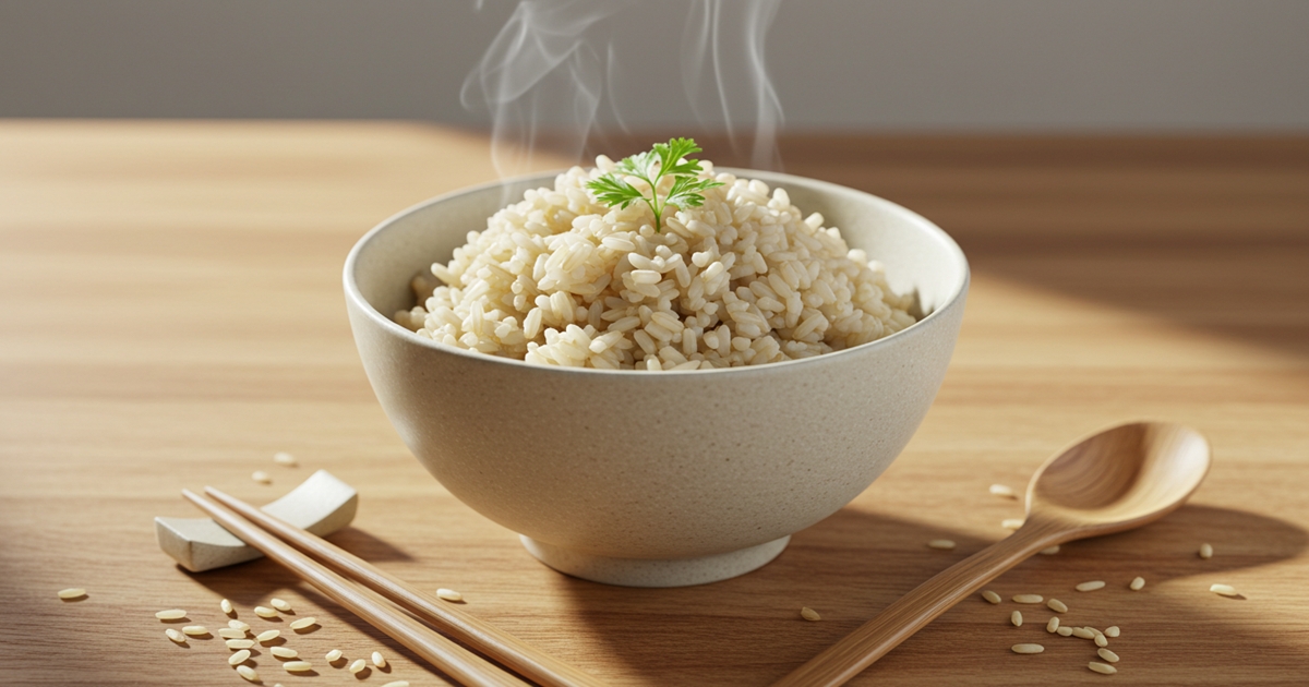 A bowl of steamed white rice, a healthy carbs to eat for quick energy replenishment