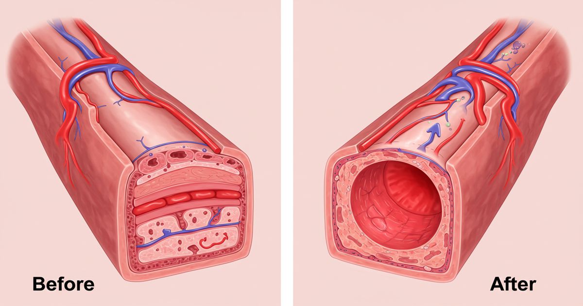 Does cardio lower blood pressure comparison of blocked and clear blood vessels after regular cardio