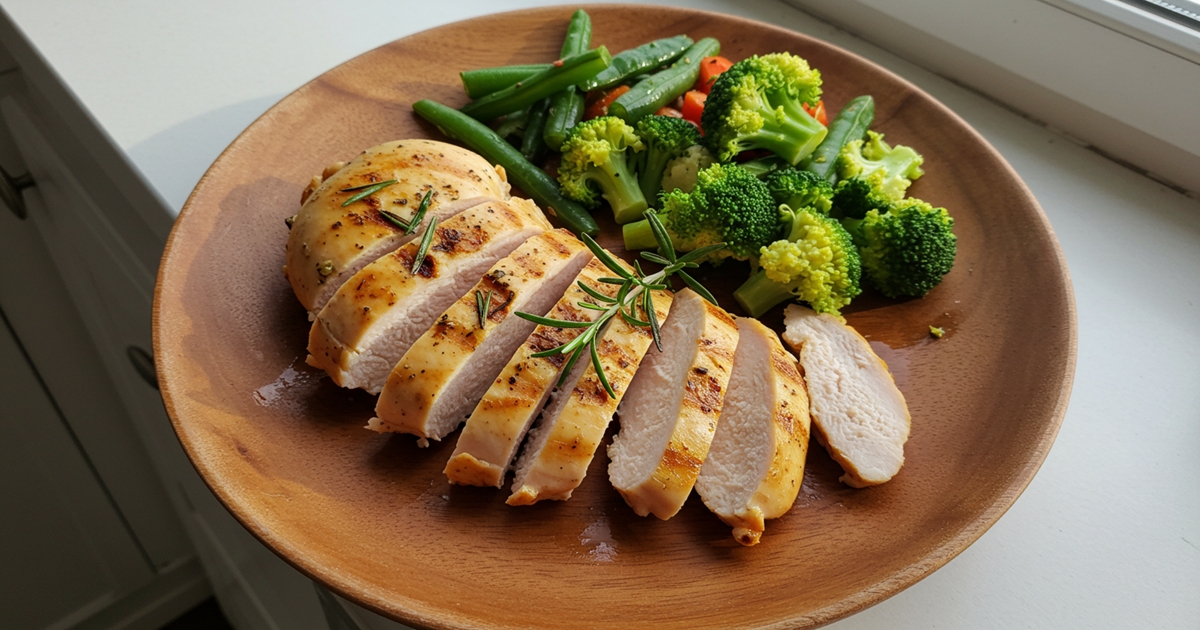 Grilled chicken breast as a source of high quality protein