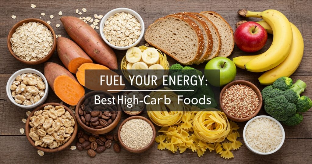 Table showing healthy carbs to eat