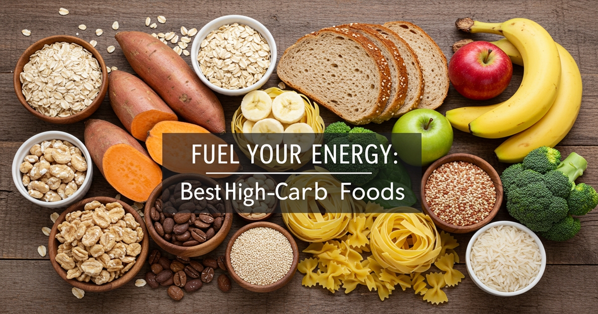 Table showing healthy carbs to eat