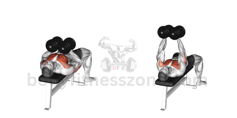 man doing dumbbell hammer hex press on a flat bench with a neutral grip