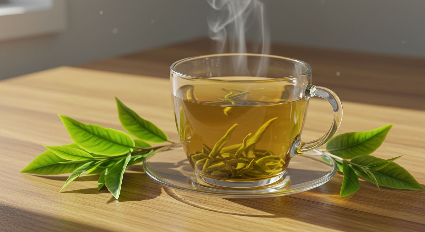 Fresh Green Tea in Cup – Healthy Herbal Drink