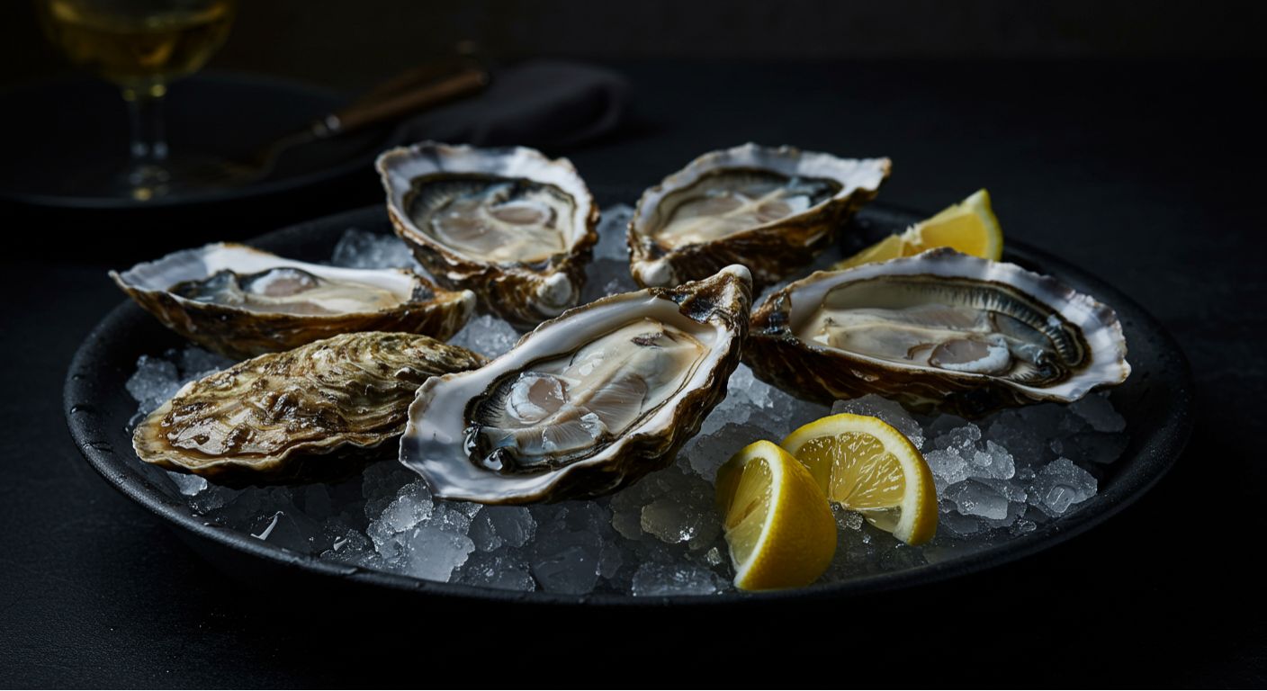 Fresh Oysters on Ice for Nutrition and Health