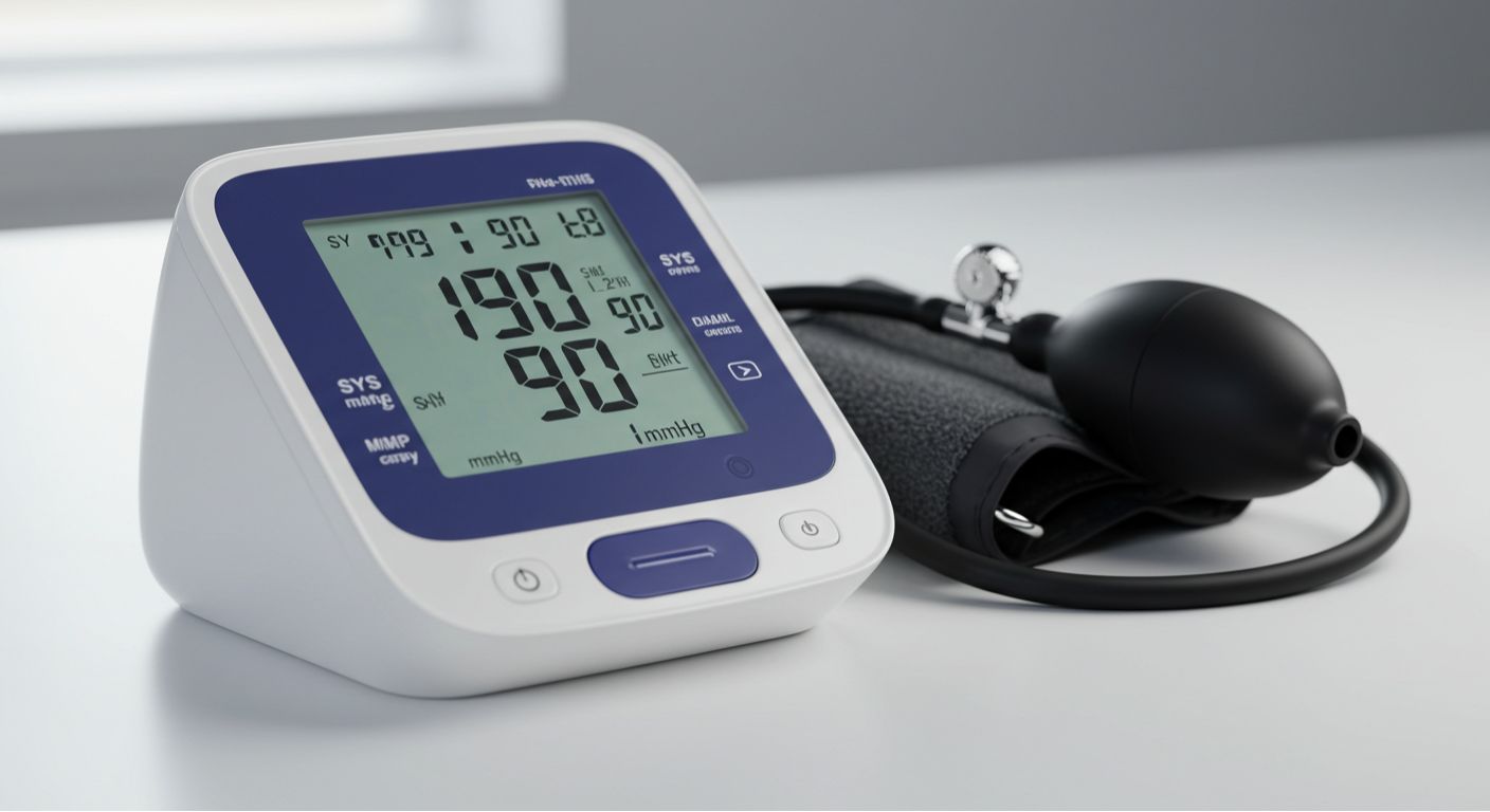 Heart rate training – Fitness monitor showing heart rate on machine