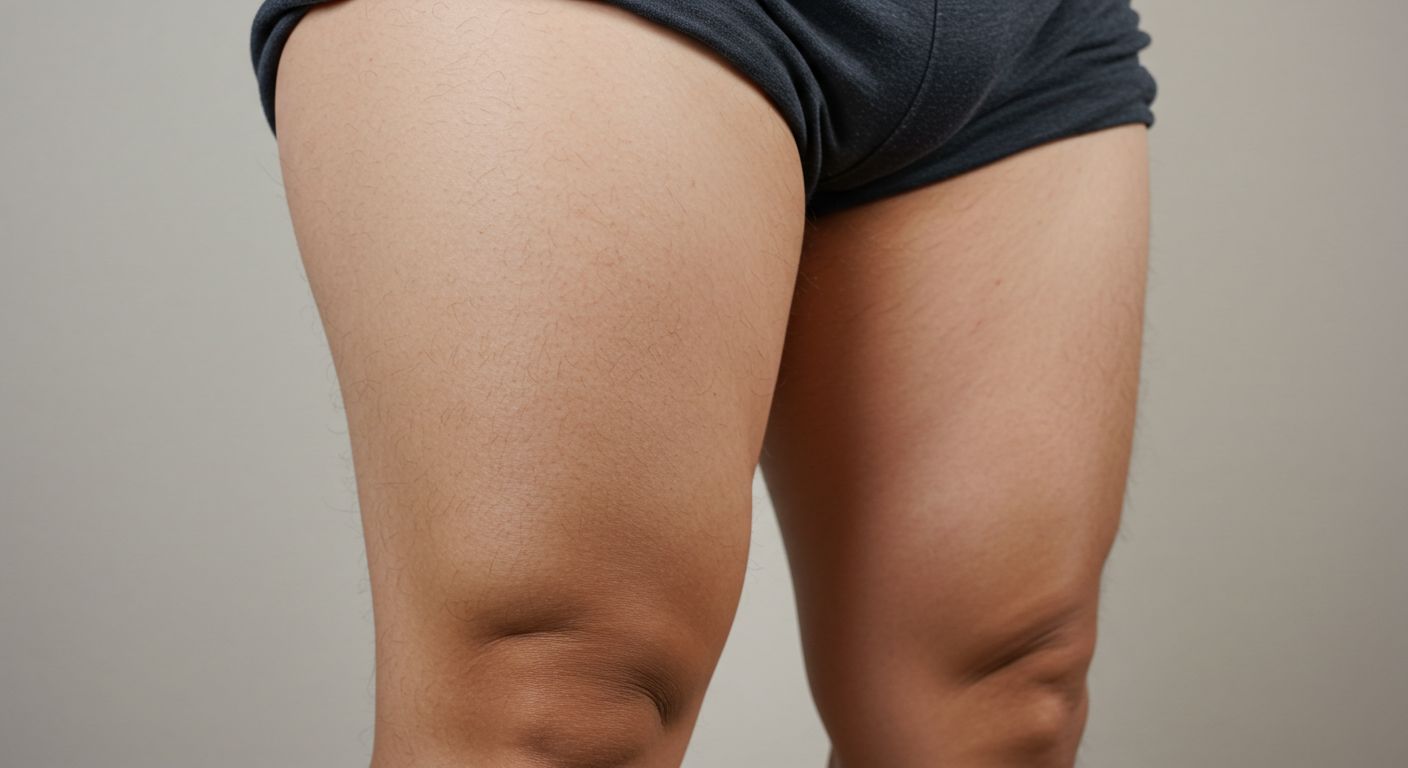 Man’s Leg Showing Excess Thigh Fat