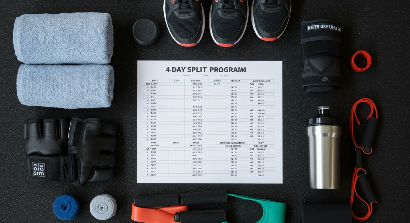 Essential Gym Gear with Workout Split