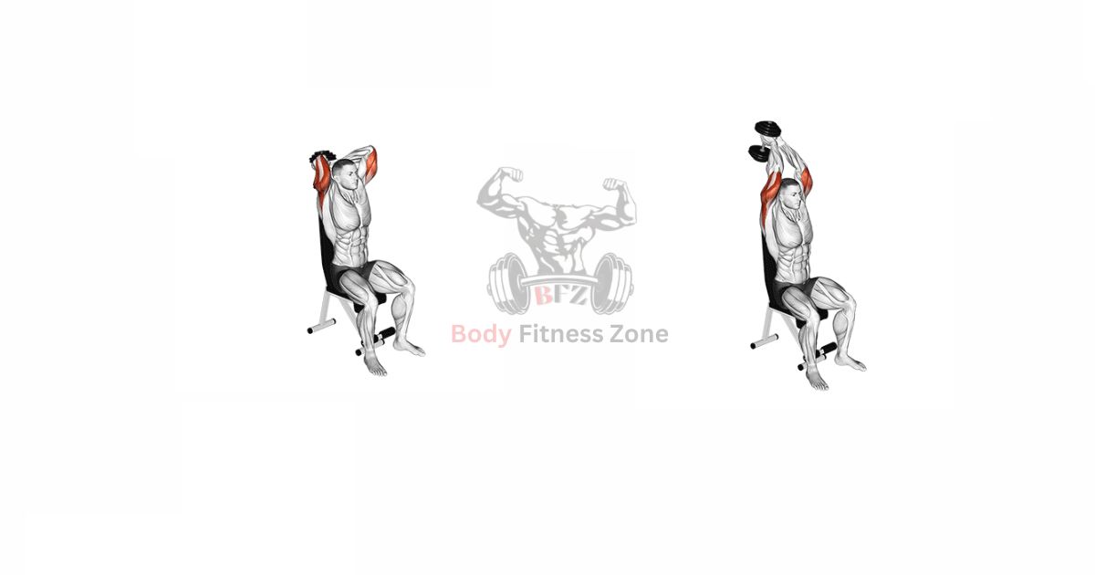 Woman Performing Overhead Dumbbell Triceps Extension – Sculpted Arms in Action